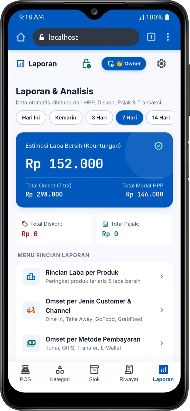 Tampilan Aplikasi Kasir NgasirYuk di HP Android